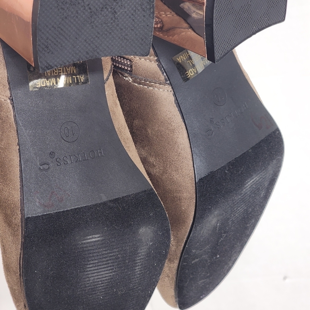 Hot Kiss Taupe Ankle Boots with Blush Heel - Picture 5 of 7